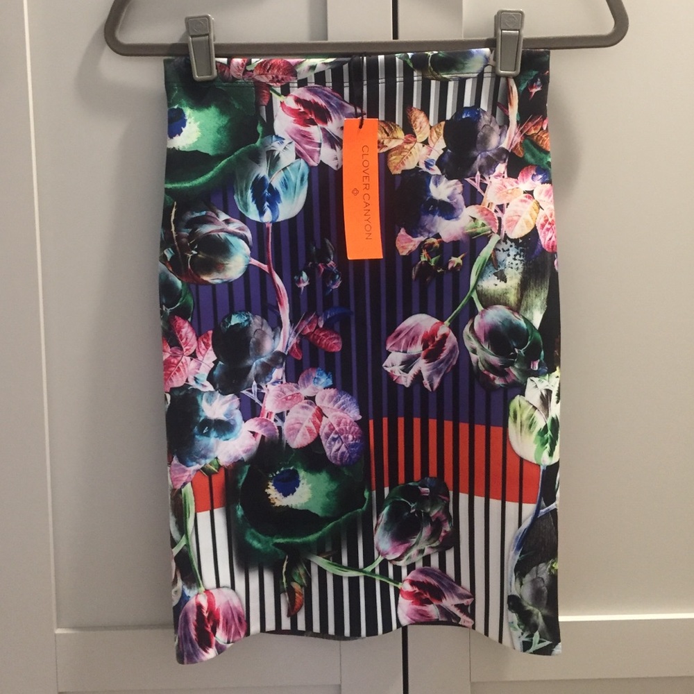 Clover Canyon  Bodycon Neoprene Skirt